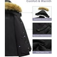 thumbnail image 3 of Chrisuno Women's Plus Size Winter Thicken Puffer Coat Warm Winter Coats with Hood Black 5X, 3 of 5