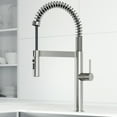 thumbnail image 2 of VIGO Edison Pro 20 in. Single Handle Pull Down Sprayer Kitchen Faucet in Stainless Steel-VG02052ST, 2 of 15