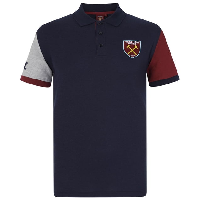 West Ham United FC Polo Garçon Manches Contrastées