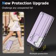 thumbnail image 6 of Nalacover Wallet Case for Samsung Galaxy S24, Business PU Leather Unique Design Wristband Kickstand Credit Card Holder Slots Shockproof Scratch Resistant Phone Case for Samsung Galaxy S24,Purple, 6 of 6