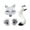 White, variant on BELOVING and Tail Set Halloween Costume for Halloween Party Costume Role Playing White