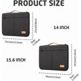 thumbnail image 3 of Laptop Sleeve for 13.3 to 15.6 Inch Laptops, Shockproof Notebook Bag in Dark Gray, Compatible with 34.8 cm to 39.6 cm Devices, 3 of 5