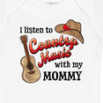 thumbnail image 4 of Inktastic I Listen to Country Music with My Mommy with Guitar and Hat Boys or Girls Baby Bodysuit, 4 of 5