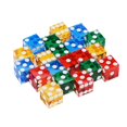 thumbnail image 4 of KAIYANG Dados de casino de acrílico transparente de alta calidad, juego de 5 dados de seis caras D6 de 19 mm (amarillo), 4 of 5