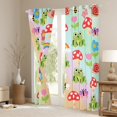 thumbnail image 3 of Feelyou Green Cute Frog Blackout Curtains Set of 2 (52x84 Each) for Teen, Kawaii Cartoon Mushroom Window Curtains, Rainbow Flower Curtains and Drapes, Blackout Curtains Bedroom Decor, 3 of 6