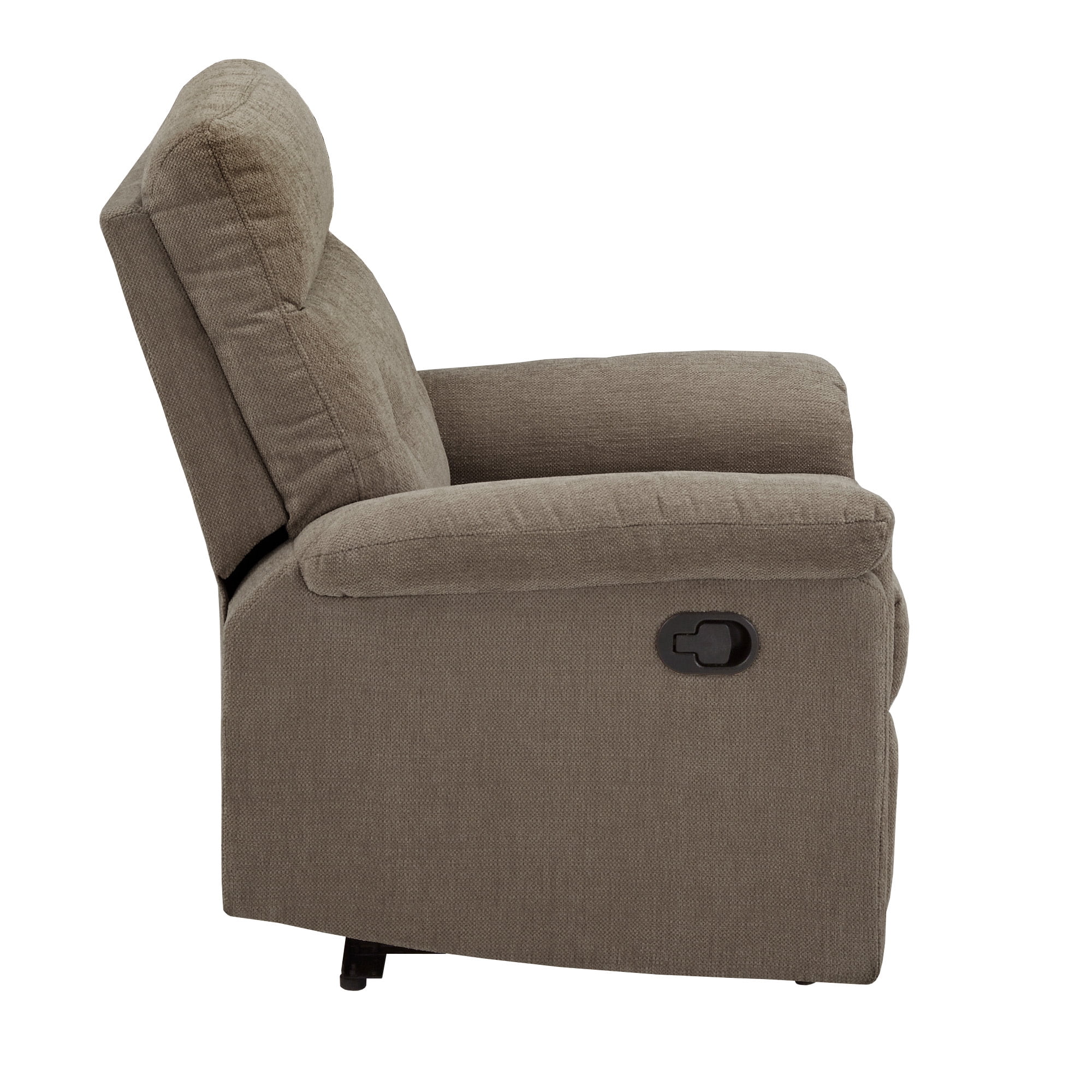 Weston Home Boerne Chenille Fabric Manual Recliner, Dark Gray