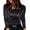 Blue, variant on Women's Elegant Sheer Mesh Long Sleeve Knit Top with Glitter Patchwork, Slim Fit Round Neck Layering Tee for Party, Travel & Everyday Wear