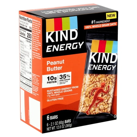 KIND Bars Peanut Butter Energy Bars Gluten free 2.1 oz 6 Snack Bars