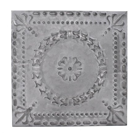 Galvanized Flower - Galvanized Pressed Flower Sign, 10-Inch