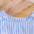 thumbnail image 5 of UngA Newborn Infant Baby Boy Easter Outfit Bunny Carrot Embroidery Sleeveless Smocked Bubble Romper Striped/Plaid Bodysuit Summer Clothes (Blue,0-3 Months), 5 of 7