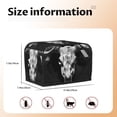 thumbnail image 2 of Rateoe White Black Sheep skull Pattern Toaster Covers 2 Slice Wide Slot,Bread Machine Cover,Bread Dust Cover & Fingerprint Protection,Appliance Covers, 2 of 7
