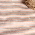 thumbnail image 6 of SAFAVIEH Montauk Carver Striped Cotton Area Rug, Red/Ivory, 6' x 6' Square, 6 of 8