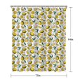 thumbnail image 5 of Yellow Lemon Fruit Slices White Pattern Shower Curtain 72"x84" ,Bathroom Decorative Shower Curtains Set with 12 Hooks,Modern Waterproof Washable Shower Curtain, 5 of 6