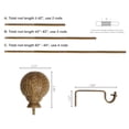 thumbnail image 5 of Mainstays 3/4" Carved Faux Wood Ball Single Curtain Rod, 25-84", Walnut, 5 of 7