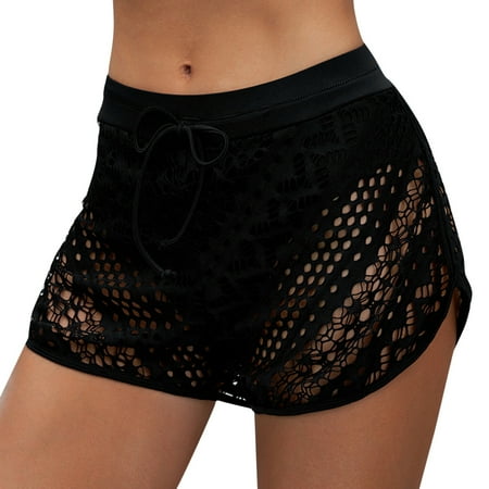 DavidCloth Women Plus Size Bottom Running plusathing Shorts for Women Swimwear Beach pluswim Shorts for Women High Lace Swim Shorts Beach Womens Swimsuit6 Bikini Waist Briefs Shorts Bikini Swim T