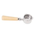 thumbnail image 2 of 3 Ear Portafilter, Coffee Machine Portafilter 51mm 3 Ear Coffee Machine Portafilter With Filter Basket Wooden Handle Bottomless Portafilter For EC0680, 2 of 8