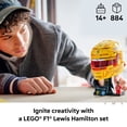 thumbnail image 3 of LEGO Editions Scuderia Ferrari HP Lewis Hamilton Helmet - Building Set for Teens, Ages 14+ - Collectible F1 Display - Father's Day Gift - Bedroom or Home Office Decor - 43022, 3 of 7