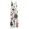 thumbnail image 5 of Women's Christmas Printed Jumpsuit - Loose Casual Versatile Romper, Green Size S, 5 of 6