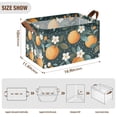 thumbnail image 7 of Yayeee Foldable Storage Basket for Shelves with Handles Set of 2 Waterproof Cloth Bins, Green Oranges, 7 of 7