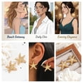 thumbnail image 3 of Aros Airvess Estrella de Mar Bañados en Oro 14K Hipoalergénicos, 3 of 7
