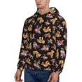 thumbnail image 3 of Fotbe Men's Hoodie with Rose Flower Bear Pattern - Kangaroo Pocket Pullover Hooded Sweatshirt, Perfect for Daily Wear, Travel, and Home-4X-Large, 3 of 7
