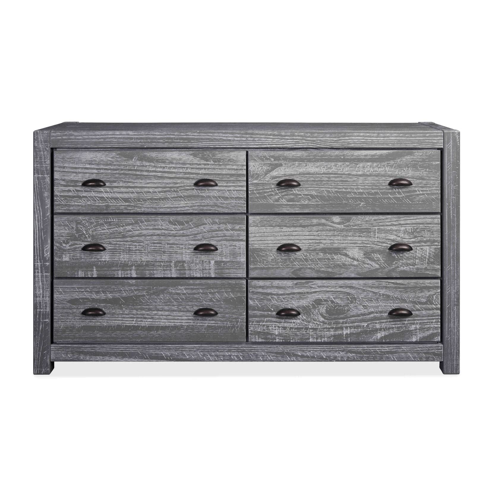 Grain Wood Furniture Montauk 6-Drawer Dresser with a Rustic Grey Finish