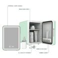thumbnail image 3 of Icon Beauty LED Mirror Door 6.75in. Mini Cooler, 4-Liter Compact Mini Fridge with Touch-Control LED Light and Standard Door, New, 3 of 10