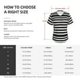 thumbnail image 4 of Yiaed Black And White Stripes Print Women's T Shirt V-Neck Short Sleeve Shirt Casual Breathable Tee Summer Tops-XX-Large, 4 of 5