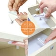 thumbnail image 4 of 10pcs Safety Locks, EEEkit Universal Home Safety Cabinet Doors Locks, Adhesive Proof Locks Latches with Buckles for Cabinet Drawer Closet Cupboard, No Drilling Tools Needed, 4 of 8