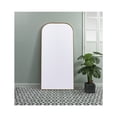 thumbnail image 2 of Elegant Decor Metal Frame Arch Full Length Mirror 35x72 Inch in Brass, 2 of 8