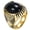 Gold, variant on Men's Stainless Steel Vintage Punk Black Gemstone Ring Black Size 9