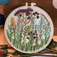 thumbnail image 6 of YOUMAI Beginner Embroidery Kit With 20cm Hoop | DIY Hand Sewing Set For Flowers | Pre-Stamped Fabric, Thread & Needles Included | Easy Stitch Patterns | Home Decor Craft Gift For Adults, 6 of 9