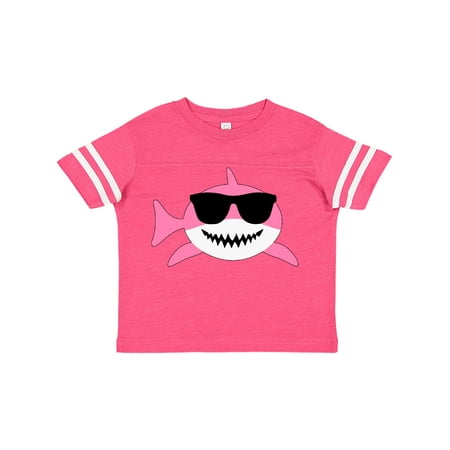 

Inktastic Cute Pink Shark with Sunglasses Gift Toddler Boy or Toddler Girl T-Shirt