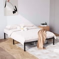 thumbnail image 1 of Ourlova Cadre de Lit Format Grand 14 Po Plateforme en Métal Noir avec Espace de Rangement, Forte Capacité de Charge, Base de Matelas Robuste et Durable, Assemblage Facile, Aucun Sommier Requis, 1 of 5