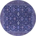 thumbnail image 1 of Ahgly Company Indoor Round Oriental Blue Industrial Area Rugs, 3' Round, 1 of 4