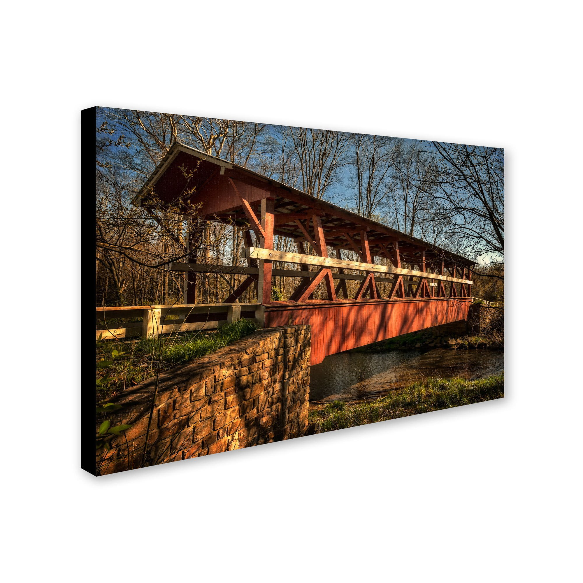 "The Colvin Covered Bridge" Canvas Art by Lois Bryan
