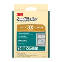 Scotch 20918-60 Sanding Sponge 60-Grit Silicone Carbide Foam Backing Green