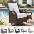 thumbnail image 5 of 2 Set Outdoor Chair Cushions 24 x 24 x 6 inch for Patio Furniture, Fade & Water Resistant Patio Cushions with Removable Cover and Straps, Beige, 5 of 11