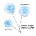 thumbnail image 3 of Artificial Flowers Zinnias Silk Flowers with Stems Blue Zinnia Elegans Artificial Flowers for Outdoors Floral Arrangements Table Centerpieces Wedding Party Home Spring Summer Decor, 3 of 8