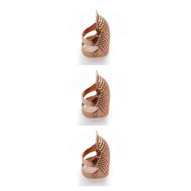 Monstrate Dedal de protección para la punta de los dedos, agujas para trabajar a mano, manualidades, accesorios de bordado artesanal ajustables, oro rosa Type1 NO1 Monstrate CBP212555