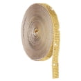 thumbnail image 1 of Rollo de cinta de cristal de strass, 5 filas de tiras de cristal autoadhesivas de 4 yardas en oro, 1 of 6