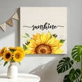 thumbnail image 3 of Sunshine Watercolor Canvas Wall Art for Living Room, Sunflowers Bees Retro Linen Farmhouse Poster Print Painting for Bedroom Office Home Decoration Wall Pictures Prepare To Hang 10"x10", 3 of 9