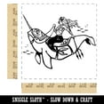 thumbnail image 2 of Majestic Mermaid Riding Narwhal Square Rubber Stamp Stamping Scrapbooking Crafting - Medium 1.75in, 2 of 7