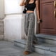 thumbnail image 4 of Pantalones Vaqueros Holgados Y2K Tiro Medio, Estilo Boyfriend, con Estampado Leopardo y Pernera , Estilo Vaquera con Parches y Bolsillo para Mujer. Estampado de Leopardo S, 4 of 9