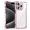 Pink, variant on SaniMore for iPhone 12 Pro Case, [Wireless Charging] Crystal-clear No-yellow Rugged PC Back Cover Shockproof Bumper Strong Drop Resistant Slim Lightweight Shell for iPhone 12 Pro(6.1" 2020), Clear