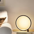 thumbnail image 4 of Labymos 25CM Round LEDs Table Lamp Modern Circular Design Nightstand Lamp Dimmable Reading Table Lamp, 4 of 8