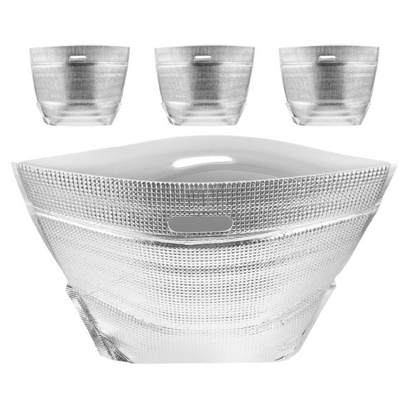 Hemoton 4PCS Reusable Thermal Bags with Handle Insulated Food Bag with Zipper for Outdoor BBQ Picnic Cooler Bag Camping Sandwich Snacks and Groceries