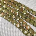 thumbnail image 2 of HOOUN Natural GemStone Faceted Square Shape Loose Beads for Jewelry Making DIY 15''-Rainbow Stone-11x12x7mm 15inch, 2 of 7