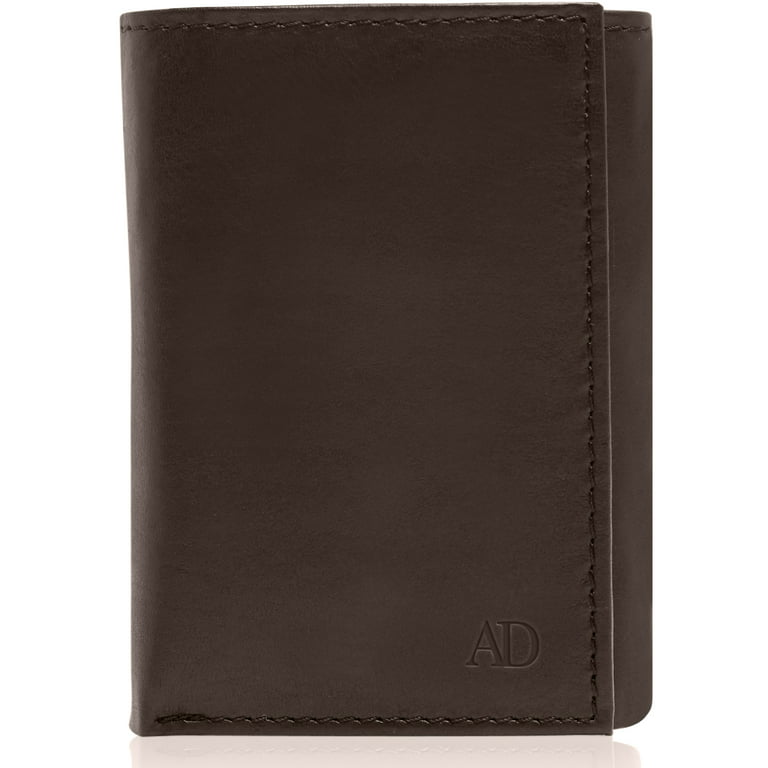 ID Stronghold RFID Blocking Trifold Wallet for Men - Rugged Genuine Leather