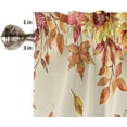 thumbnail image 5 of Fall Kitchen Curtain and Valances Set, Seasonal Autumn Thanksgiving Curtains Set Rod Pocket Tier for Living Room Sunflower Window 36 Inch Length Harvest Pumpkins Maples Decor, 5 of 5